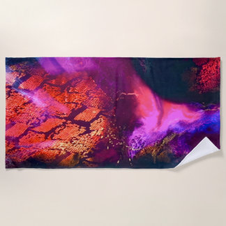 Aurora-Inspired Luxury Art Beach Towel
