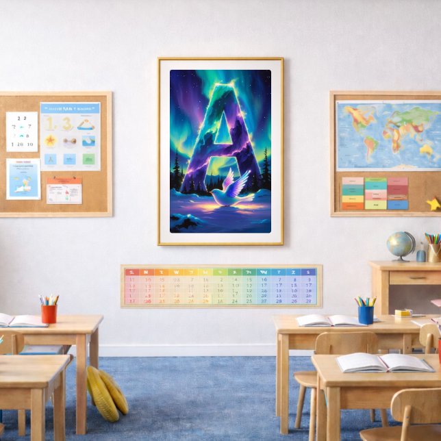 Aurora Lettre A Affiche | Impression d'art des aur (Créateur téléchargé)