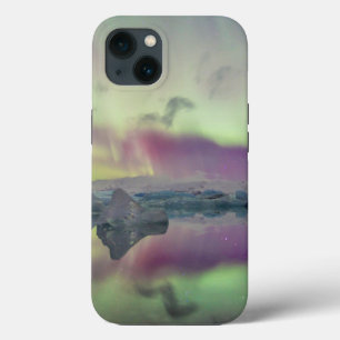 Aurora Lights Reflect Lagoon   Iceland iPhone 13 Case