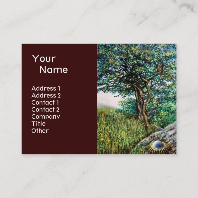 AURORA / MAGIC TREE, green, blue Business Card (Front)