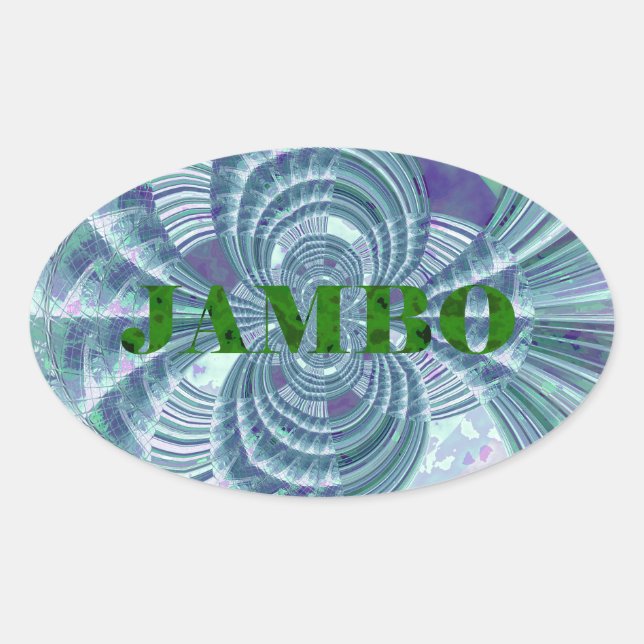 Aurora Matata Art Print Oval Sticker (Front)