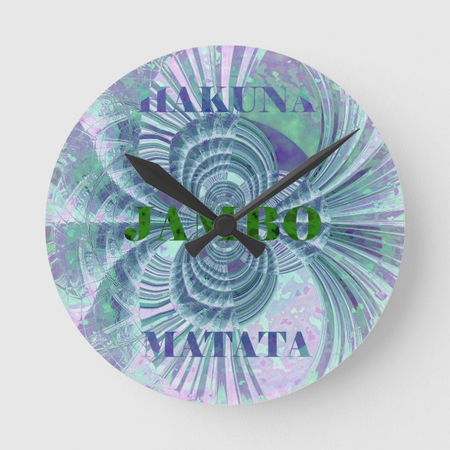 Aurora Matata Art Print Round Clock (Front)