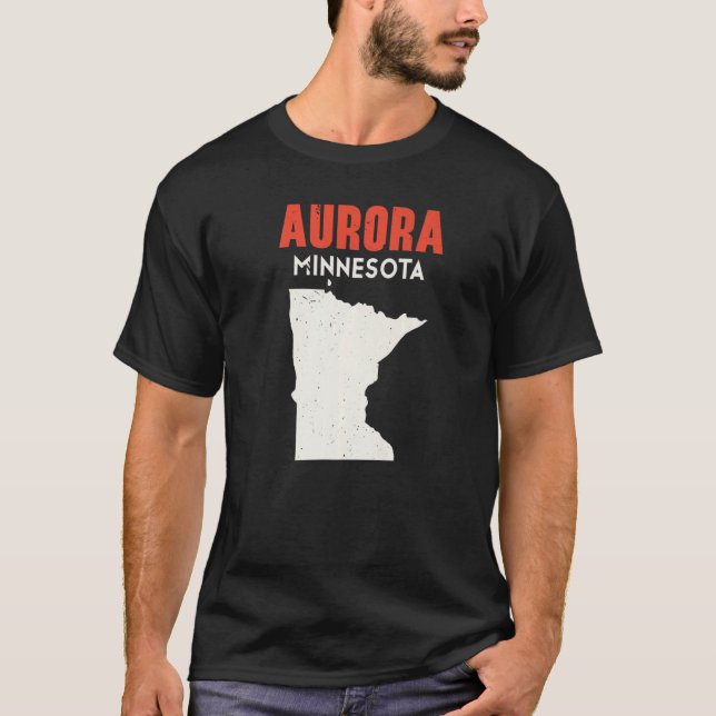 Aurora Minnesota USA State America Travel Minnesot T-Shirt (Front)