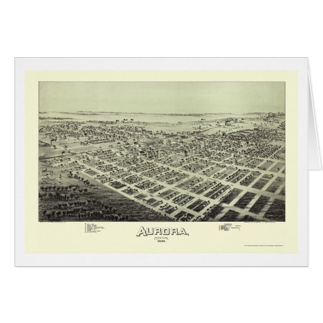 Aurora, MO Panoramic Map - 1891 (Front Horizontal)