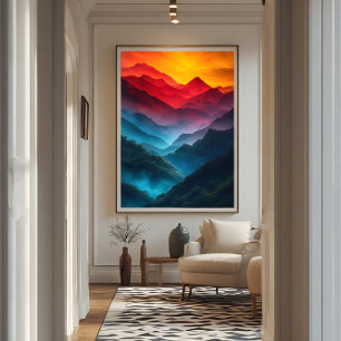 Aurora Mountain Symphony Canvas Print