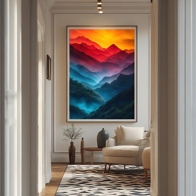 Aurora Mountain Symphony Canvas Print (Creator Uploaded)