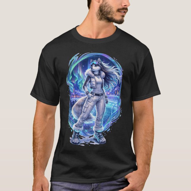 aurora night - husky T-Shirt (Front)