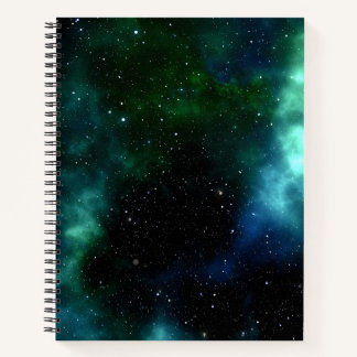 Aurora night sky notes notebook