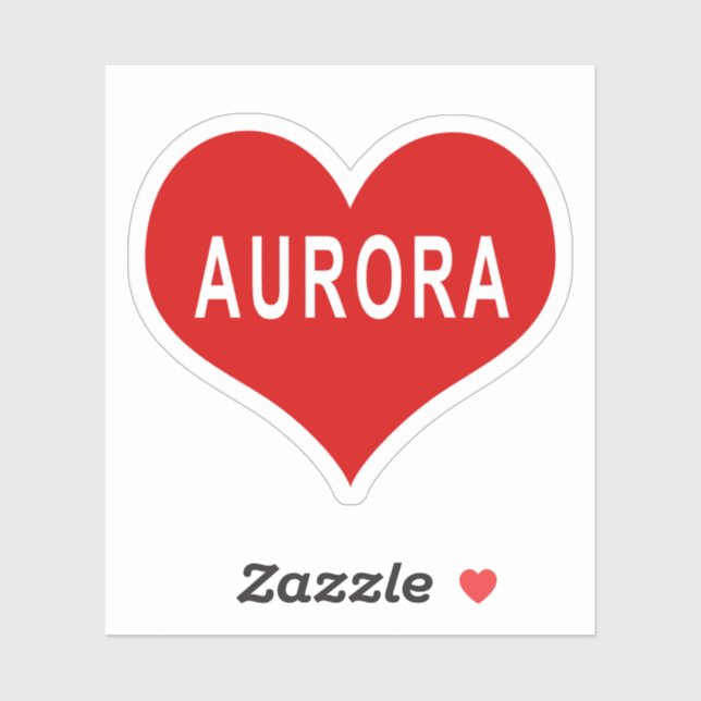 AURORA NOM Red Love Heart Vinyl Sticker (Feuille)