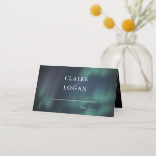 Aurora Northern Lights Wedding Place Card