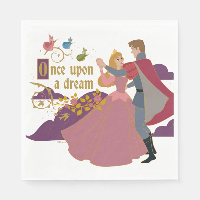 Aurora & Phillip Once Upon a Dream Waltz Napkin (Front)