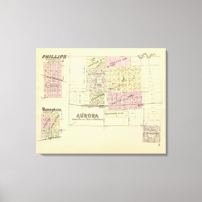 Aurora, Phillips, an Hampton, Nebraska Canvas Print (Front)