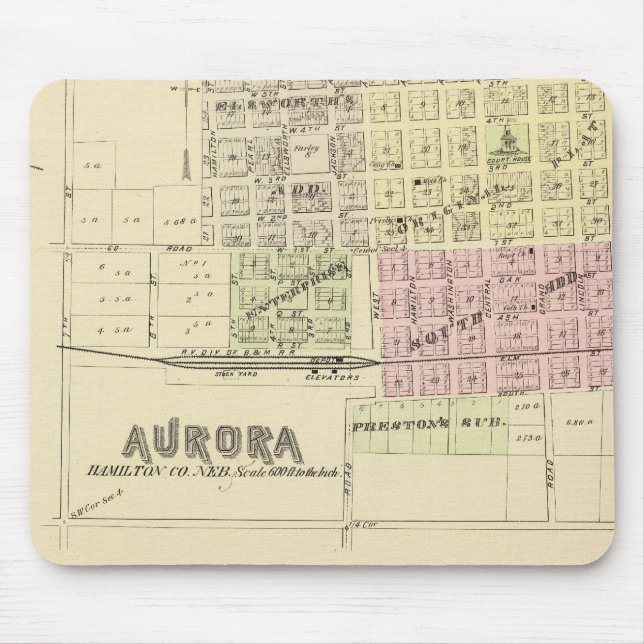 Aurora, Phillips, an Hampton, Nebraska Mouse Pad (Front)