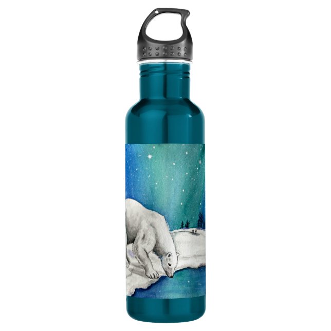 Aurora Polar Bear 710 Ml Water Bottle (Front)