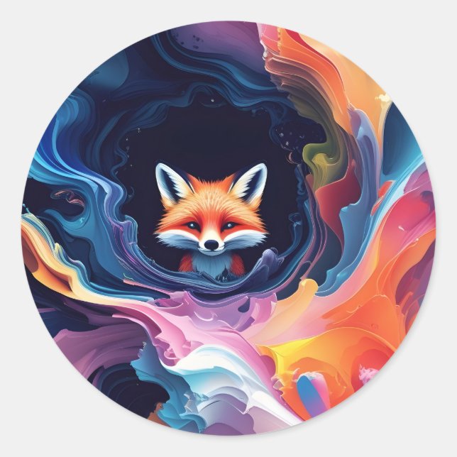 "Aurora’s Spirit" Classic Round Sticker (Front)