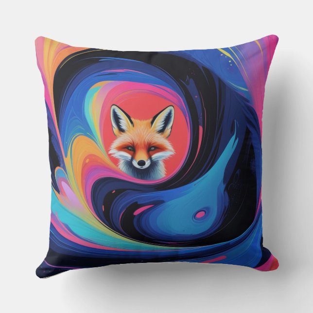 "Aurora’s Spirit" Throw Pillow (Back)