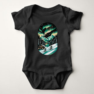 Aurora Ski Adventure Unisex Baby Bodysuit