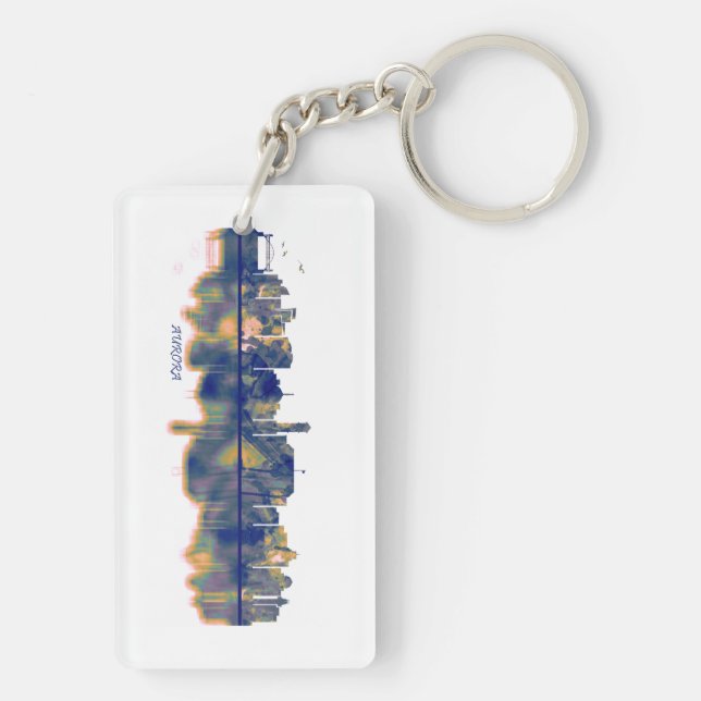 Aurora Skyline Keychain (Back)