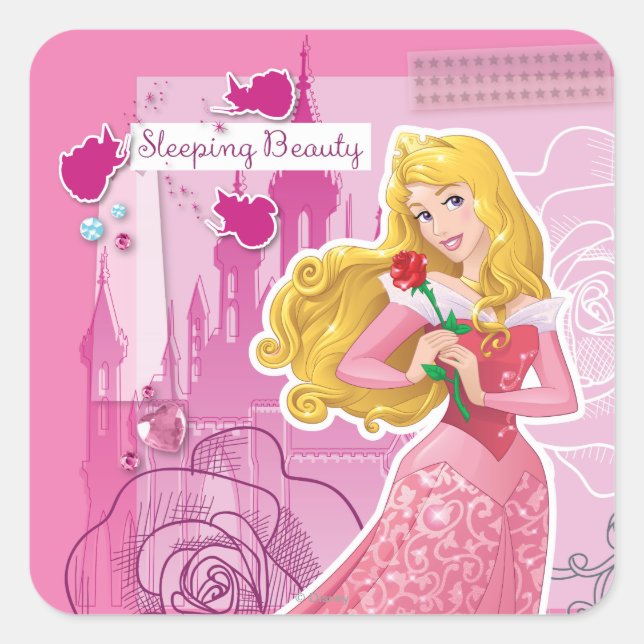 Aurora - Sleeping Beauty Square Sticker (Front)