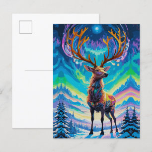 Aurora Stag: Magic in the Night Postcard