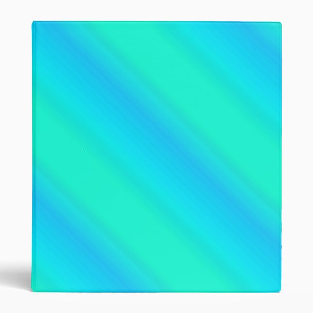 Aurora stripes - blue, aqua, turquoise binder (Front)
