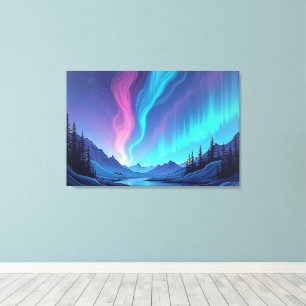 Aurora Tide – Premium 36"x24" Fluid Art Canvas Print