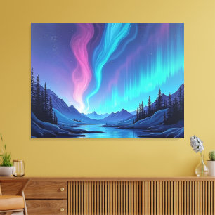 Aurora Tide – Premium 40"x32" Fluid Art Canvas Print