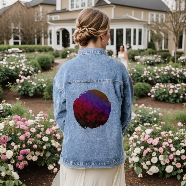 Aurora Veil Denim Jacket (Wedding Back)