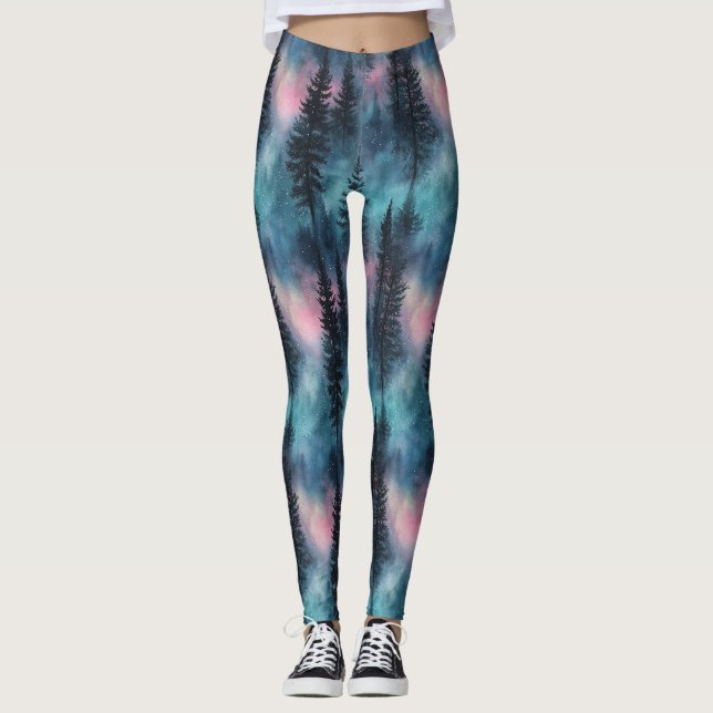 Aurora Wilderness Pattern Leggings (Front)