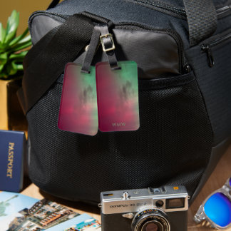 Aurora with Stars and Initials Monogram LuggageTag Luggage Tag