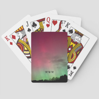 Aurora with Stars and Initials Playing Cards