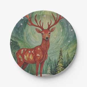 Aurora's Antlered Guide Paper Plate
