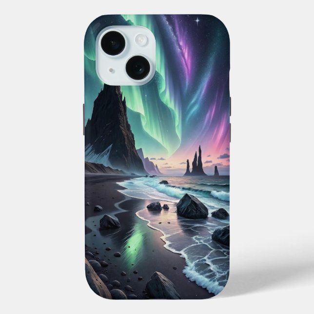 Aurora's Dance: Symphony of the Northern Shore Case-Mate iPhone Case (Back)