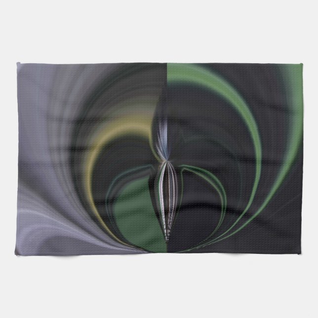 Aurora's Embrace: Cosmic Kaleidoscope Kitchen Towel (Horizontal)