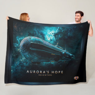 Aurora's Hope, Cosmic Journey by Xzendor7 Fleece Blanket