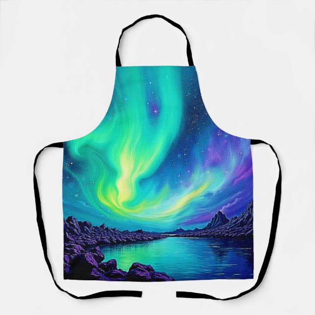 Aurora's Magical Night Sky Dance Design Apron (Front)