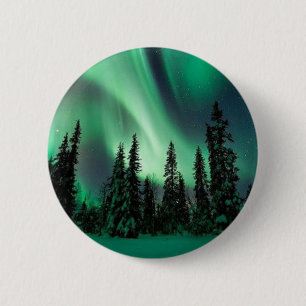 AURORAS OF ALASKA 2 INCH ROUND BUTTON