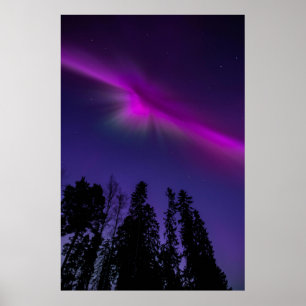 Aury Borealis Night Sky Nature Poster