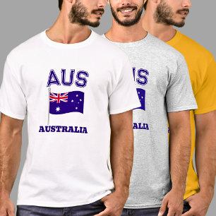 AUS Australia Australian Flag Sports  T-Shirt