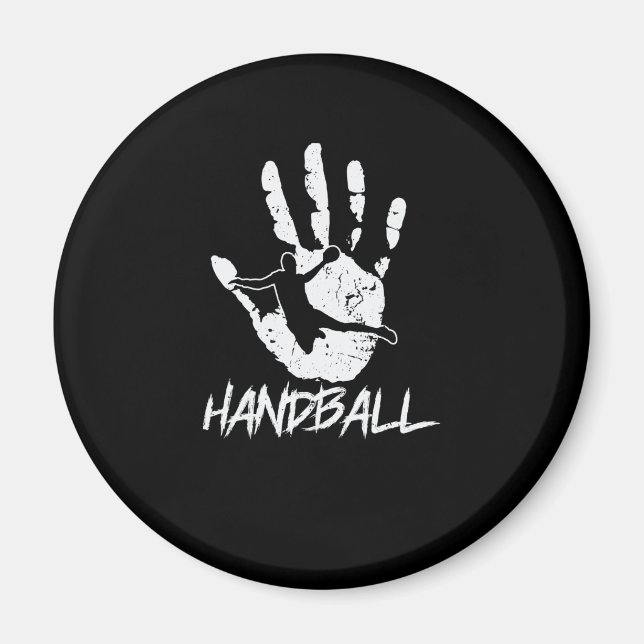 aus Hand und Ball wird Handball Magnet (Front)