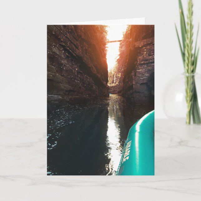 ausable chasm rafting holiday card (Front)