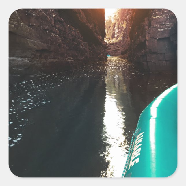 ausable chasm rafting square sticker (Front)