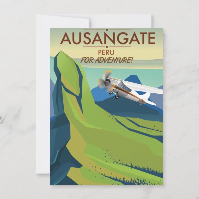 Ausangate Peru.  Into Adventure! Invitation (Back)