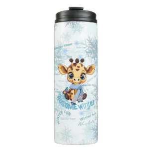 AUsome Winter Giraffe – Cute Autism Awareness  Thermal Tumbler
