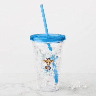 Ausome Winter – One of a Kind Snowflake Giraffe Acrylic Tumbler