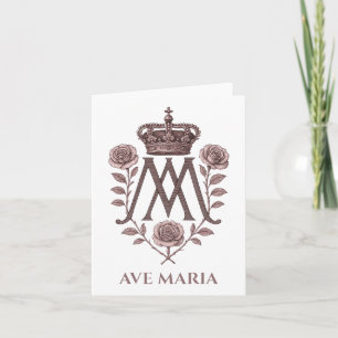 Auspice Maria Ave Maria Prayer Card 