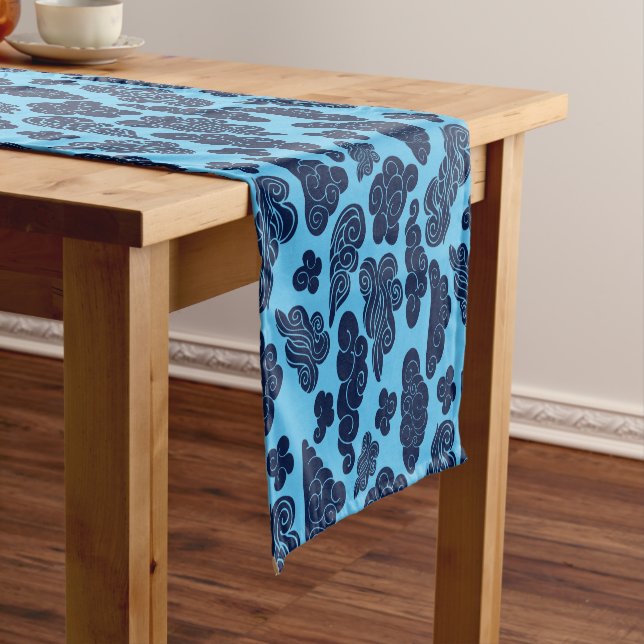 Auspicious Clouds Chinese Pattern Choose Colour TR Short Table Runner (In Situ)