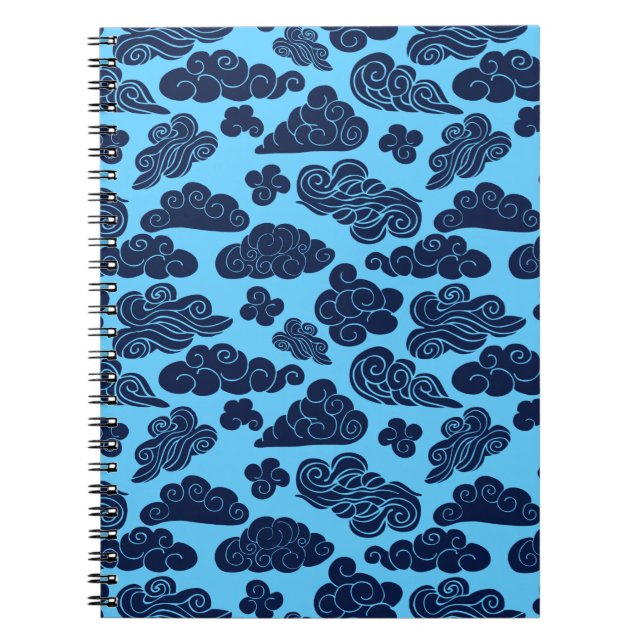 Auspicious Clouds Traditional Chinese Pattern CC Notebook (Front)