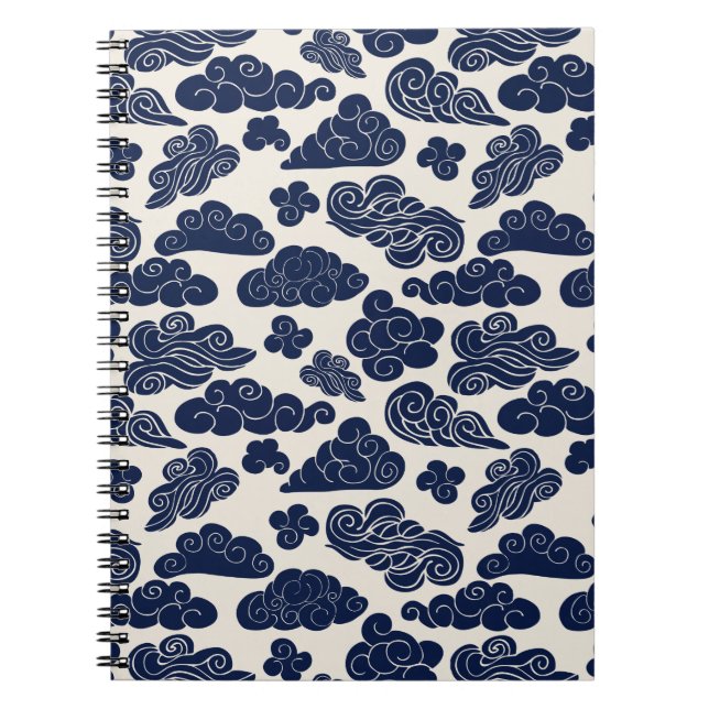 Auspicious Clouds Traditional Chinese Pattern SN Notebook (Front)