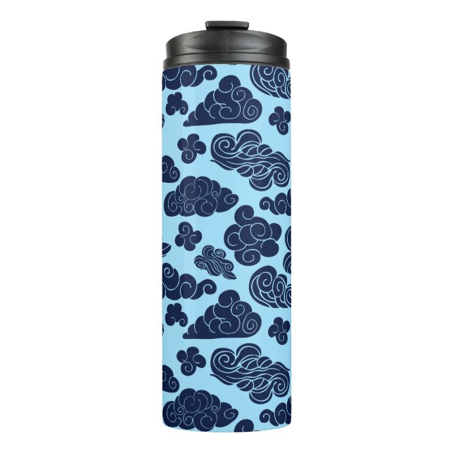 Auspicious Clouds Traditional Chinese T Pattern TT Thermal Tumbler (Front)